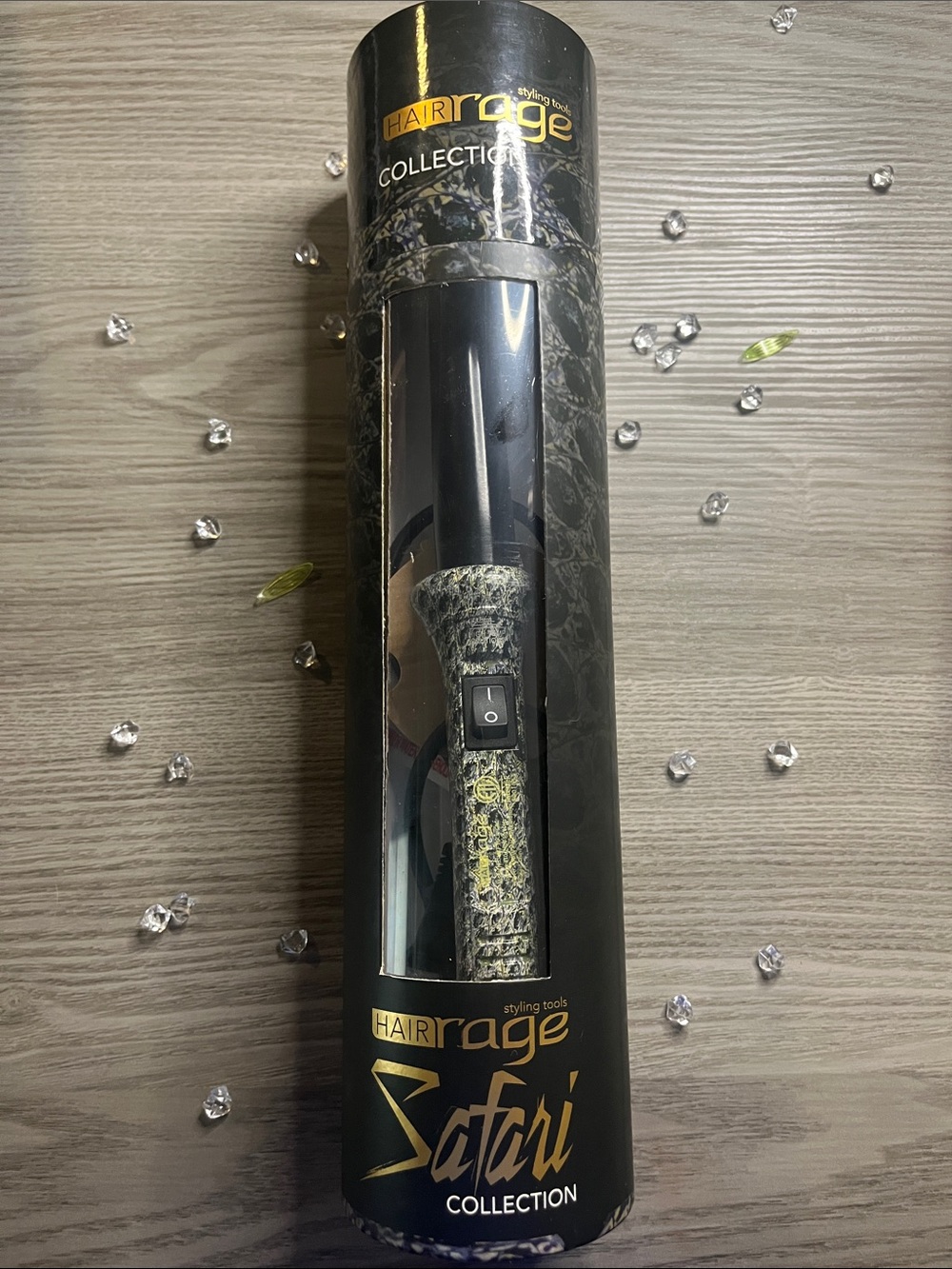 HAIRrage Safari Collection 1” Curling Wand in CROC SKIN